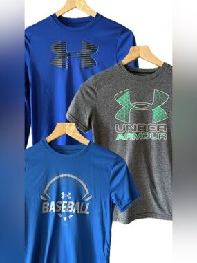 BUNDLE: 3 Boys Under Armour Dri-Fit Shirts